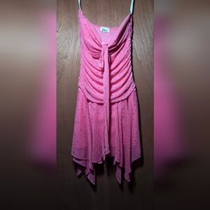 Taboo Pink Strapless Dress With Sequins